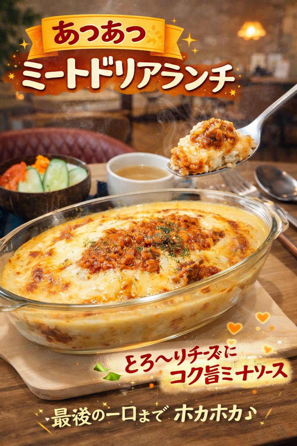 ミートドリアランチのお知らせ